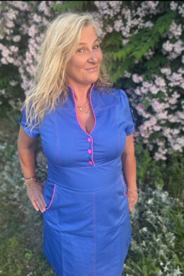 BLUE with pink